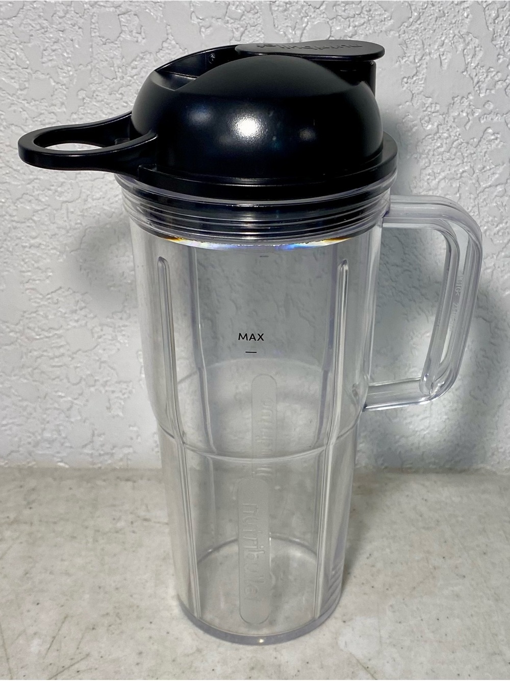 Nitribullet 24 Ounce Handled Bullet Cup with To-Go Lid Clear Replacement Part